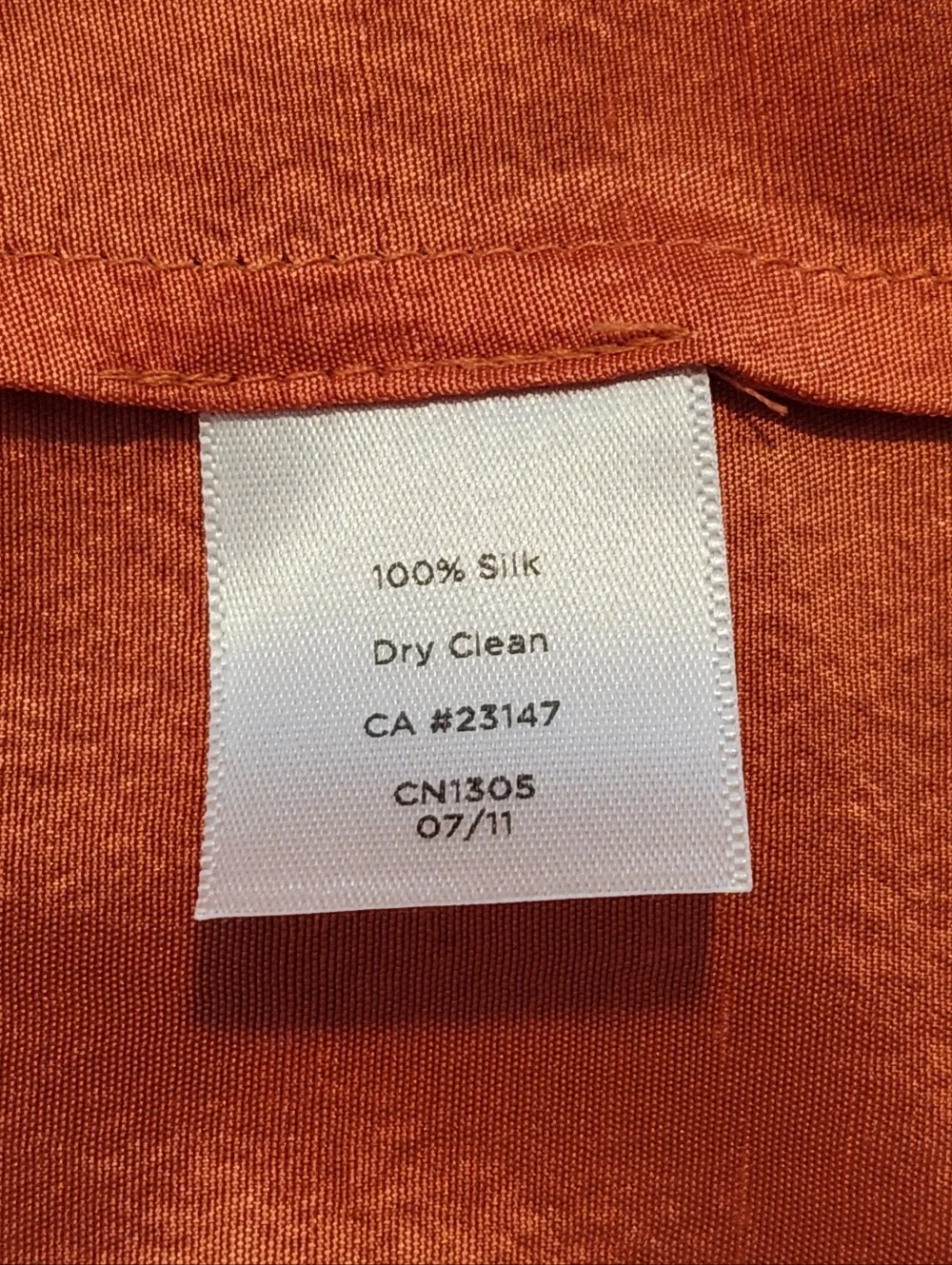 🆕️ 🍁Talbots🍁 - Peach Orange Silk Peasant Top - Picture 8 of 10